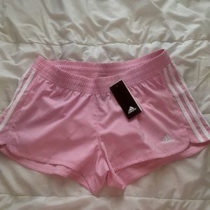 pink adidas shorts